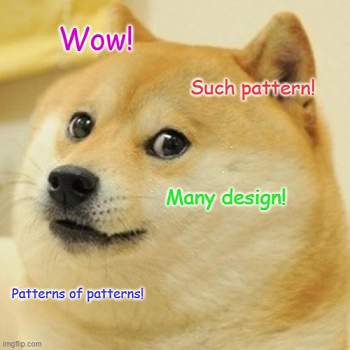 Doge says Wow! Such pattern! many design!